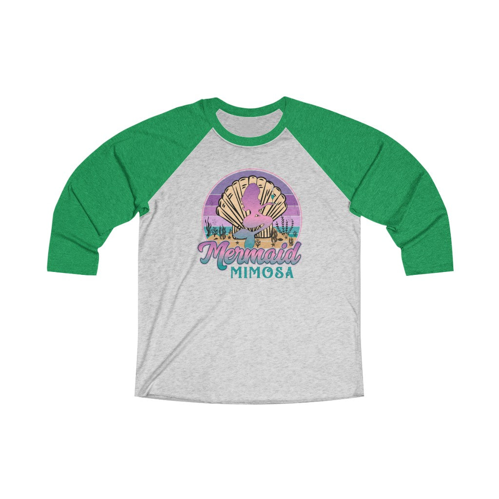 Mermaid Mimosa 3/4 Raglan Tee