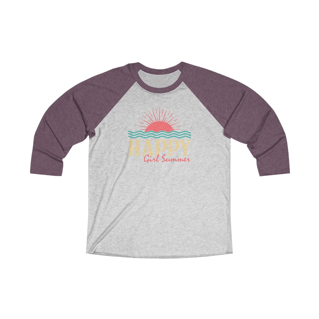 Happy Girl Summer 3/4 Raglan Tee