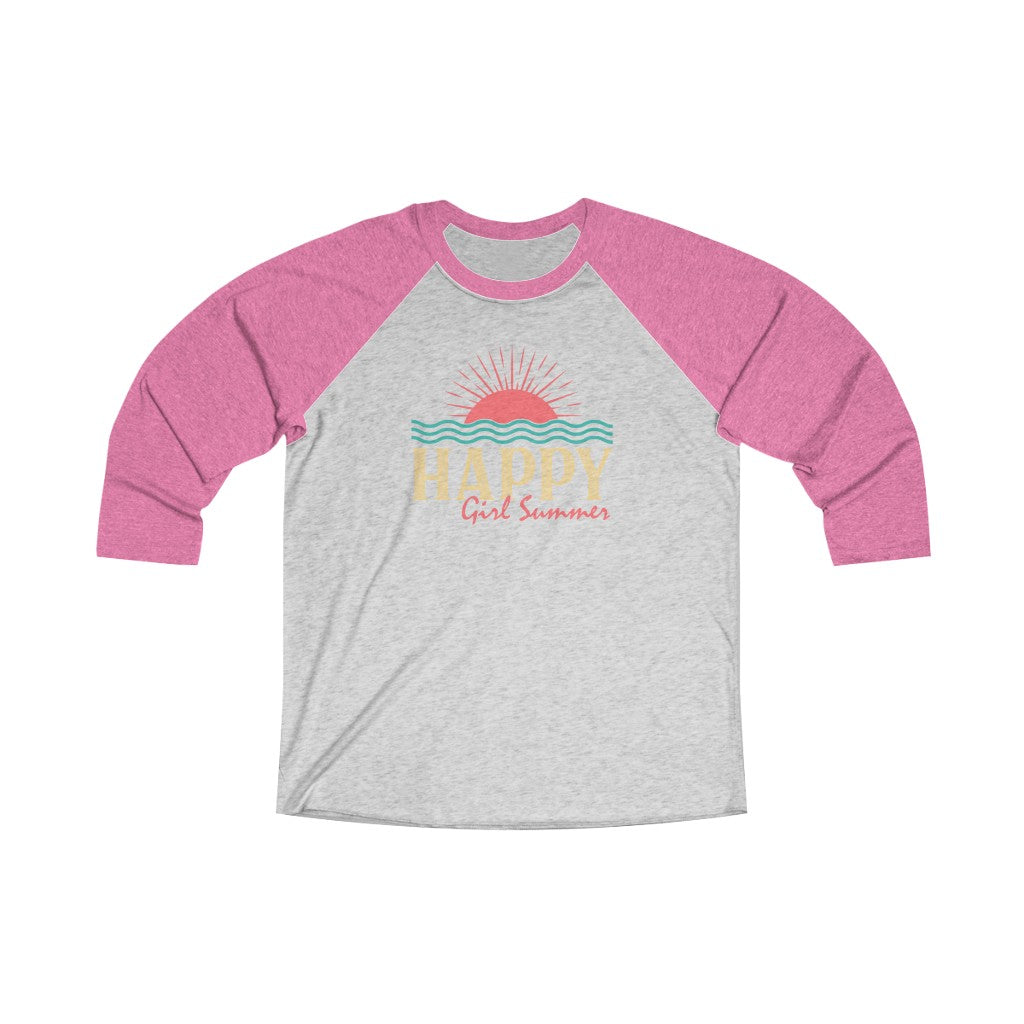 Happy Girl Summer 3/4 Raglan Tee