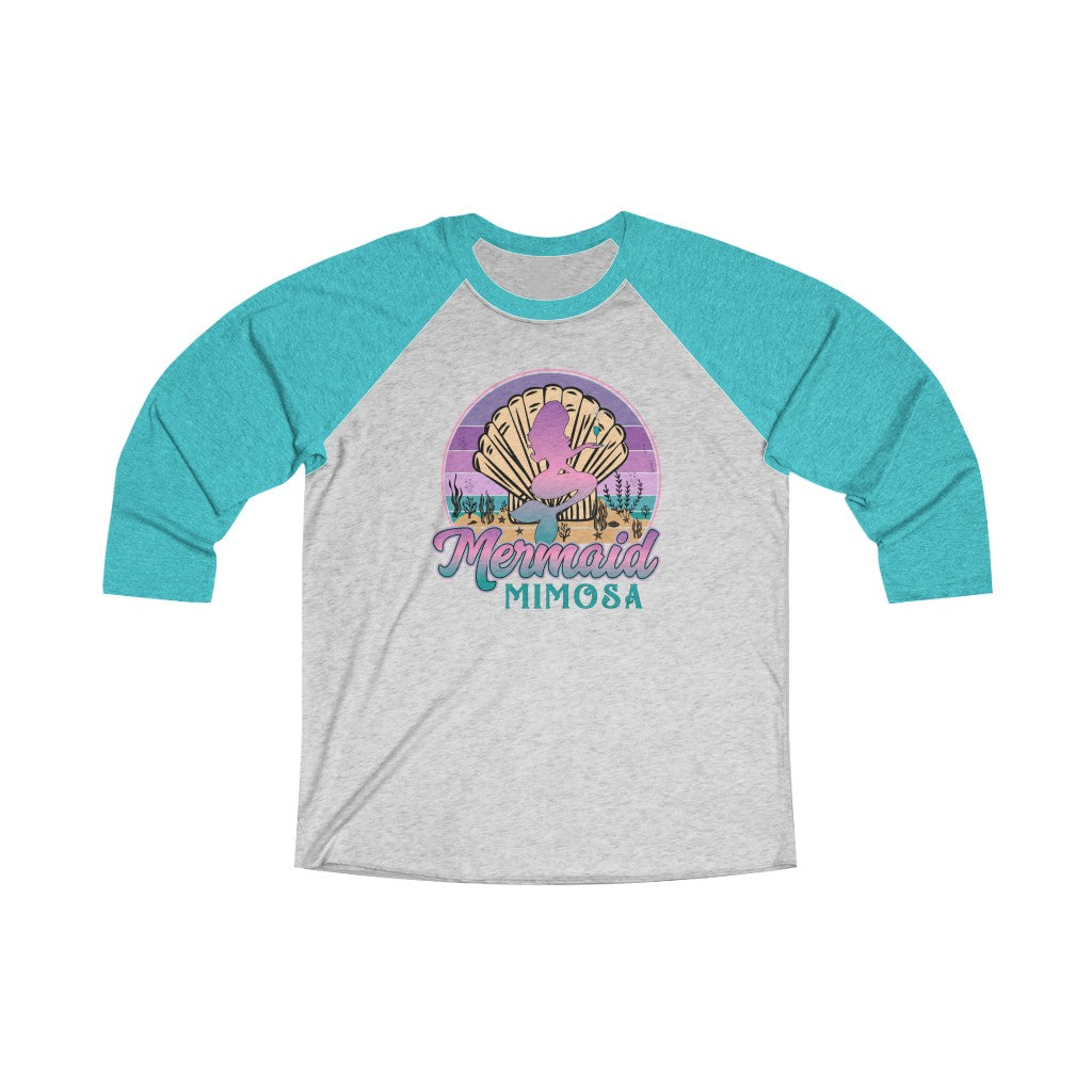 Mermaid Mimosa 3/4 Raglan Tee