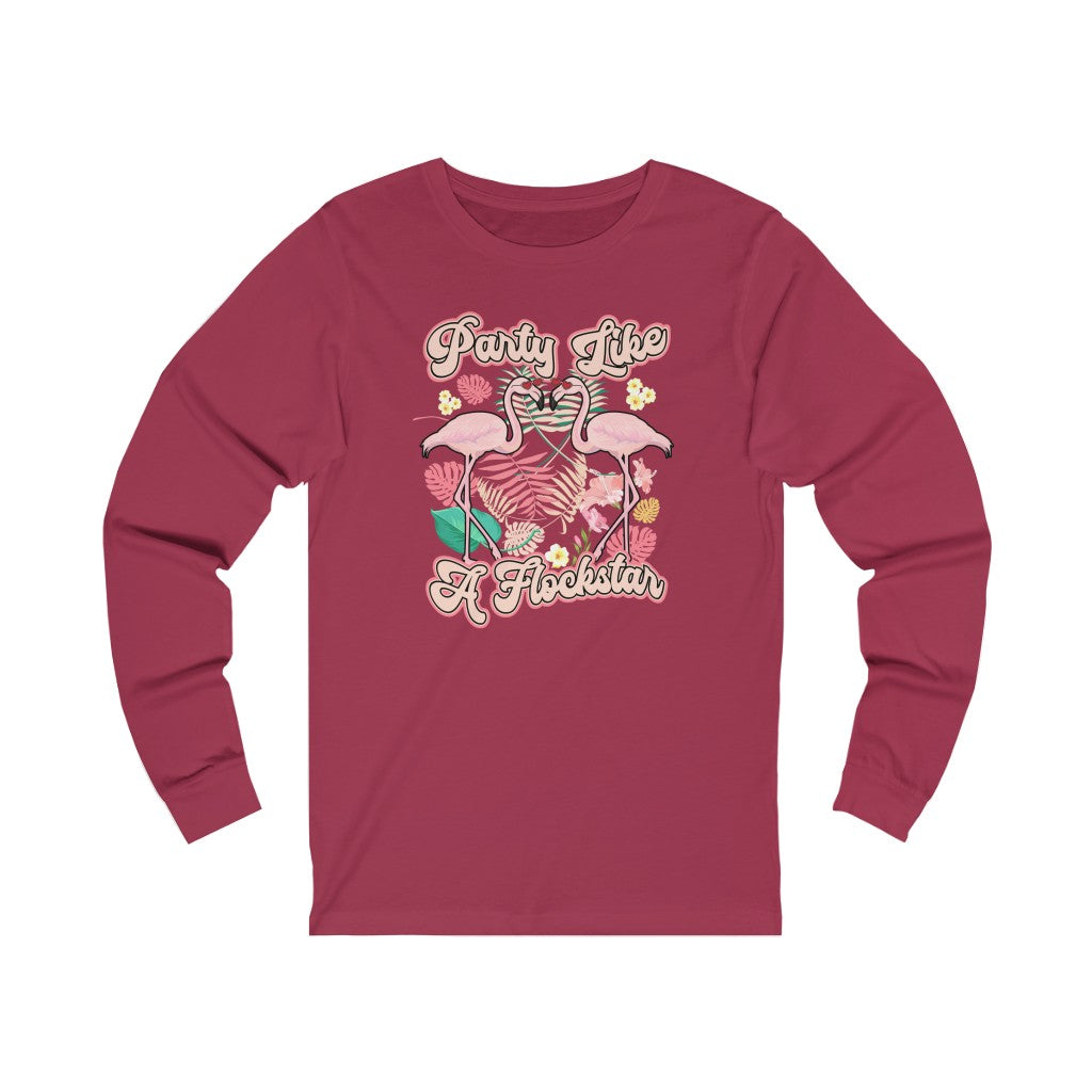 Party Like A Flockstar Long Sleeve Graphic Tee