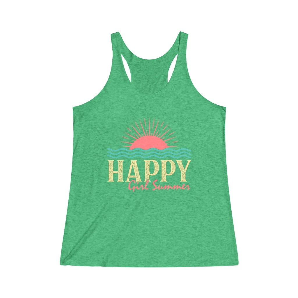 Happy Girl Summer Racerback Tank