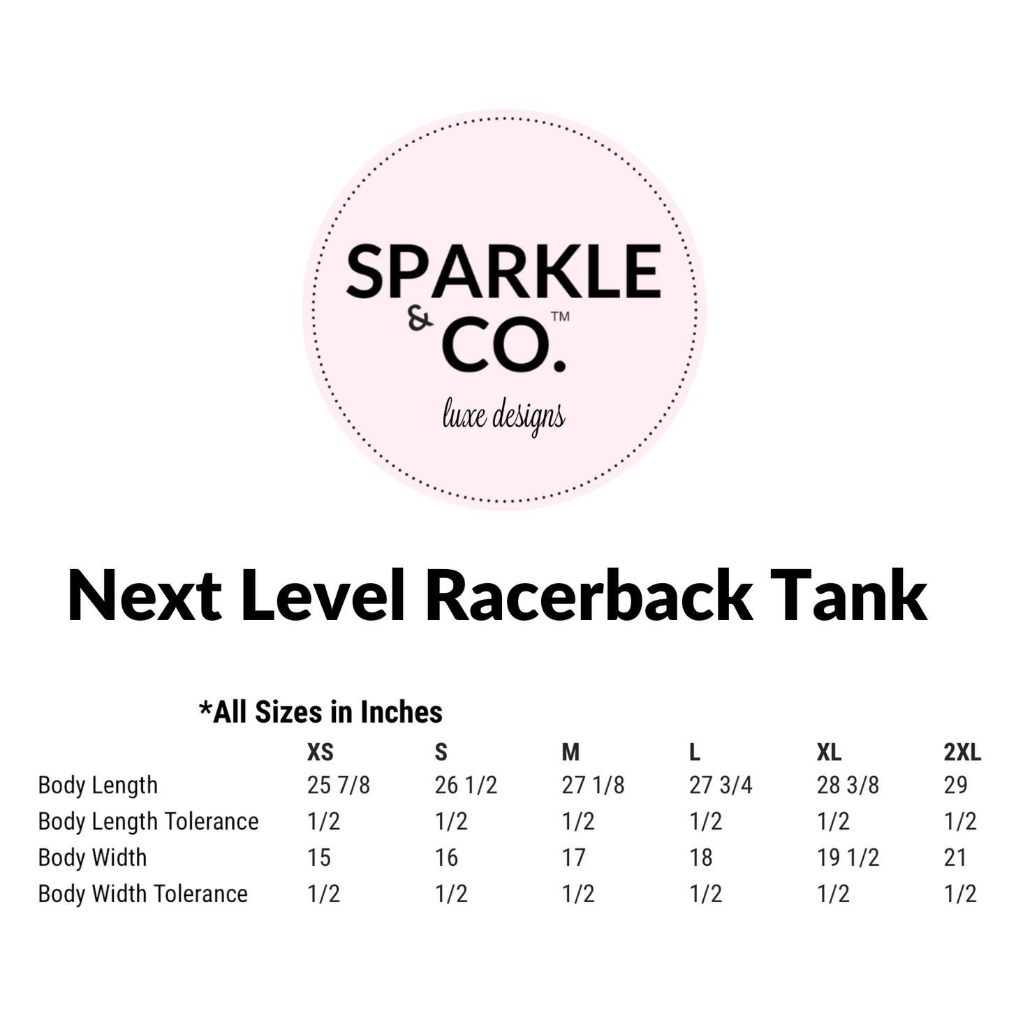 Sparkle & Co. Logo Racerback Tank