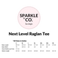 Sparkle & Co. Logo 3/4 Raglan Tee
