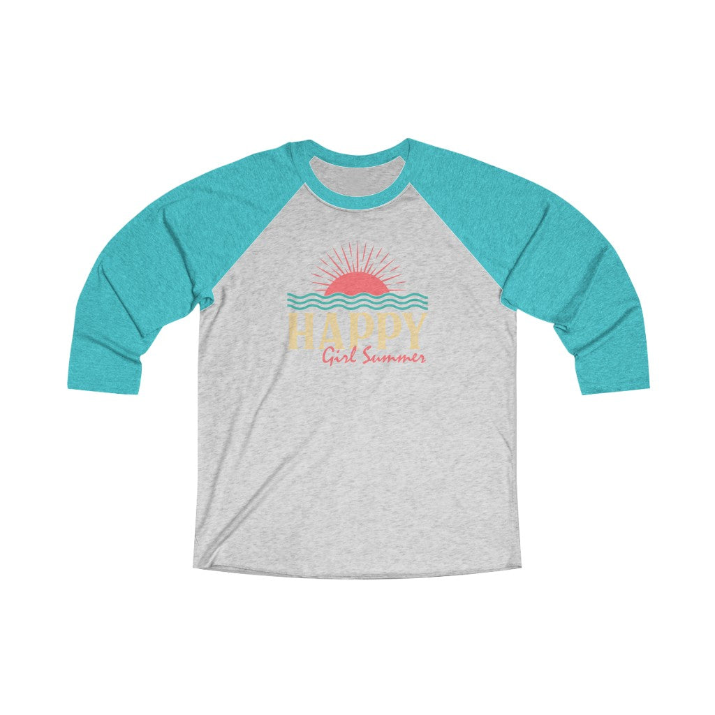 Happy Girl Summer 3/4 Raglan Tee