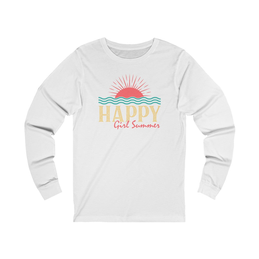 Happy Girl Summer Long Sleeve Graphic Tee