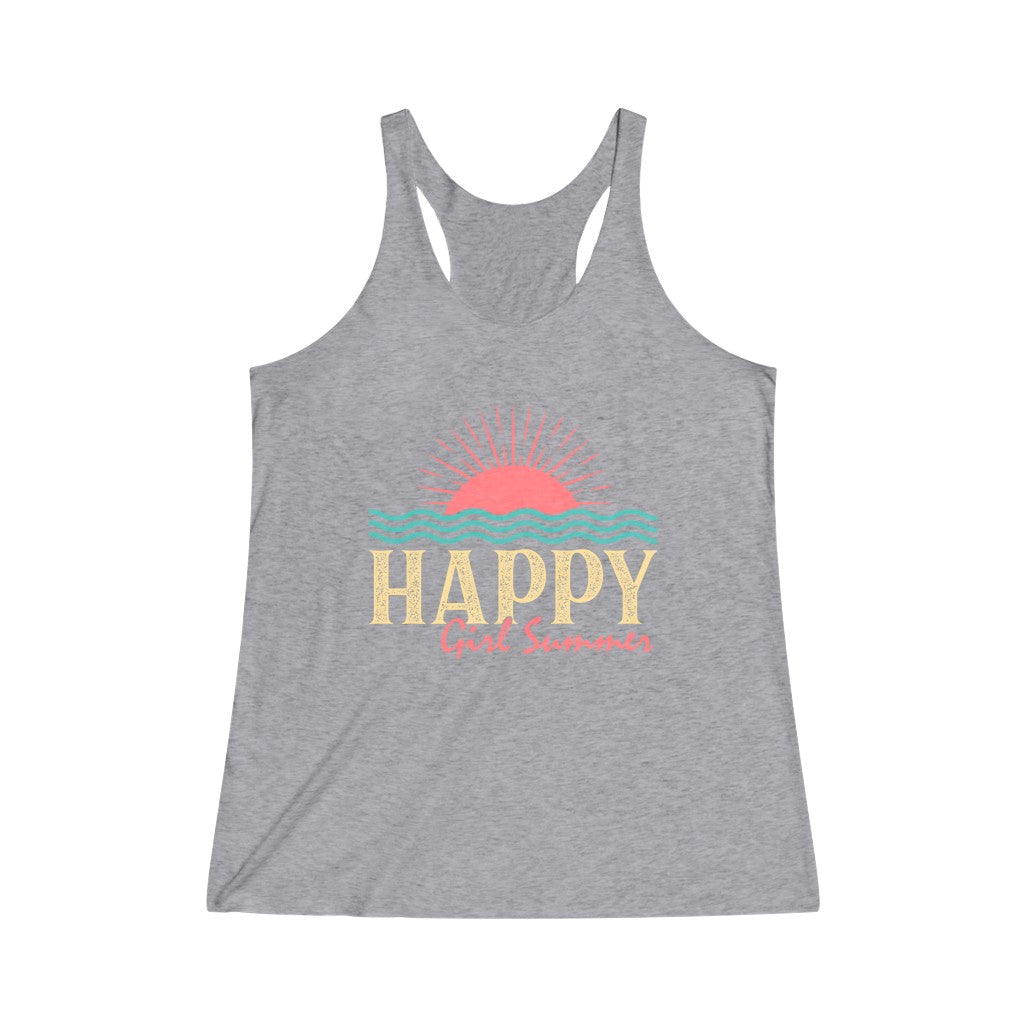 Happy Girl Summer Racerback Tank