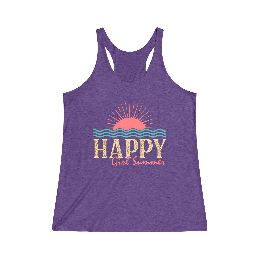 Happy Girl Summer Racerback Tank