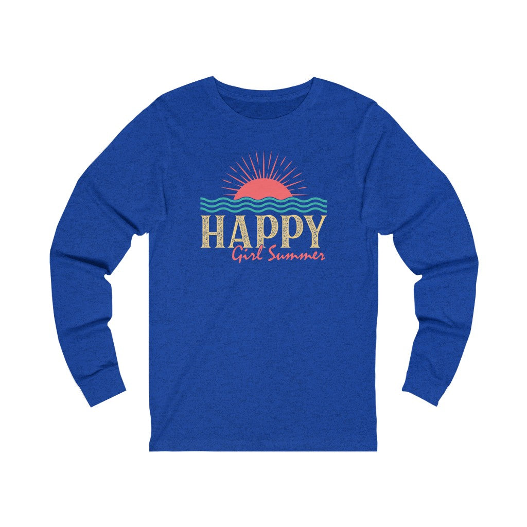 Happy Girl Summer Long Sleeve Graphic Tee