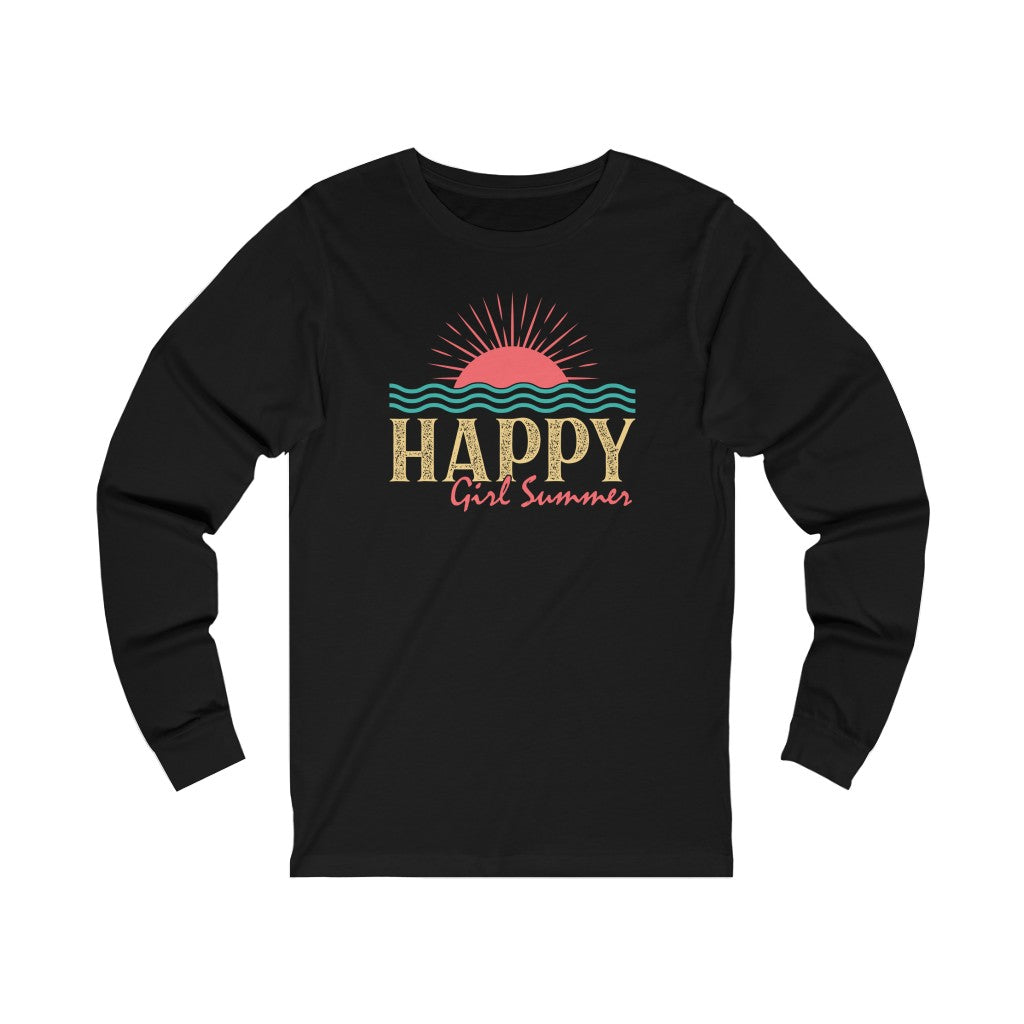 Happy Girl Summer Long Sleeve Graphic Tee